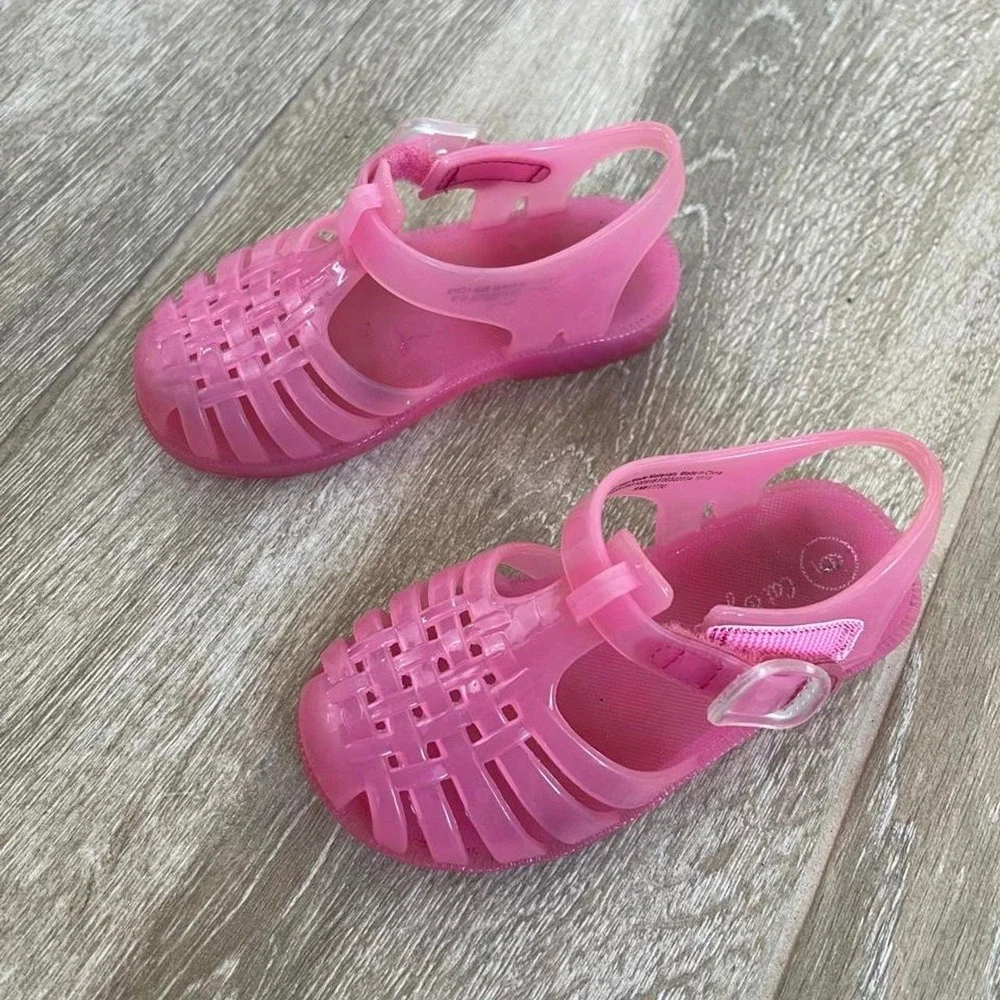 Cat & Jack Pink Jelly Fisherman Sandals Toddler Size 6